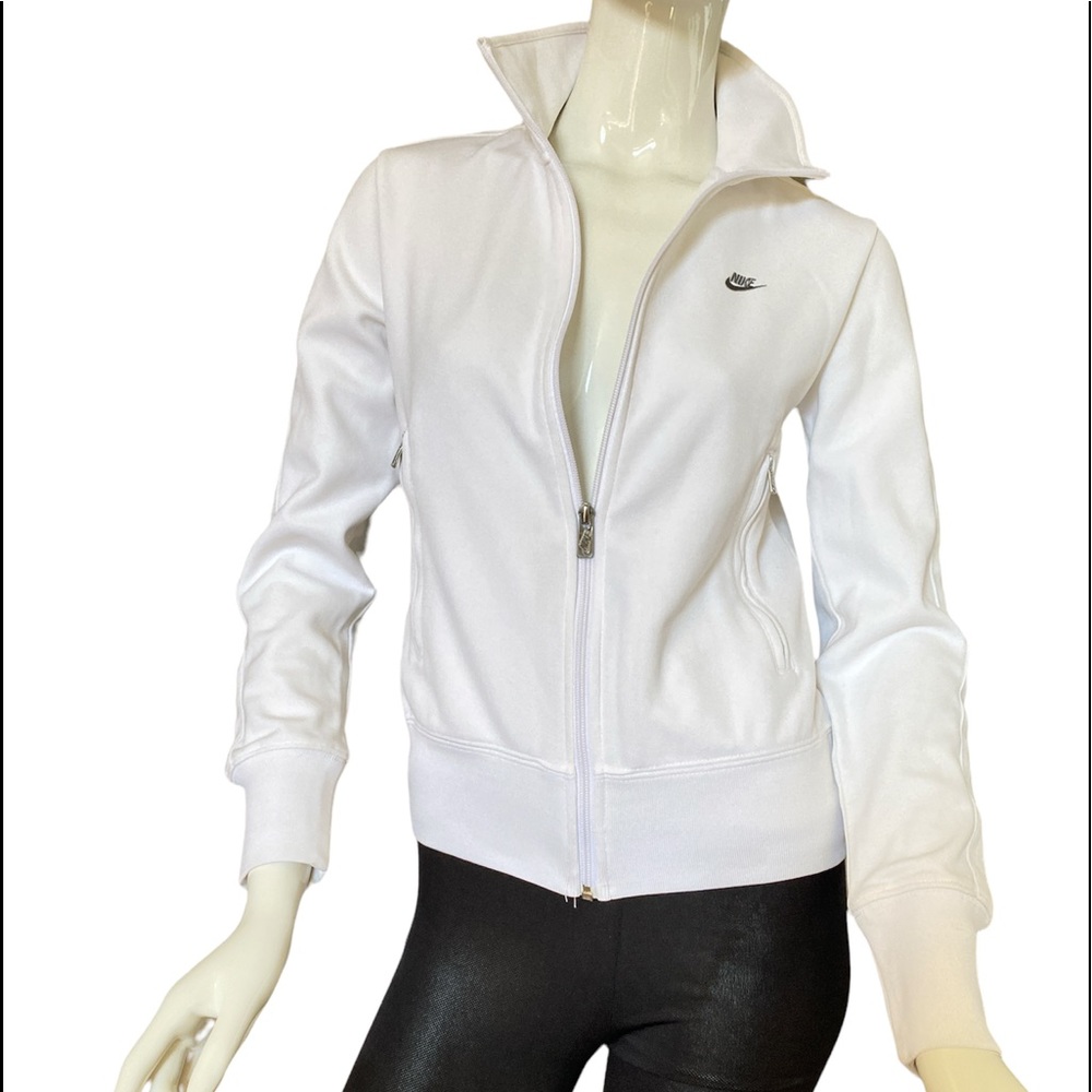 Nike White Sports Track Jacket